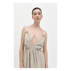 Plunging Décolleté Dress Recycled Materials | Ecru -A.P.C. Store unnamed file 2116