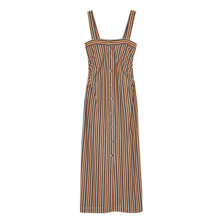 Momoni Francine Metallic Stripes Dress | Blue 3 Momoni Francine Metallic Stripes Dress | Blue