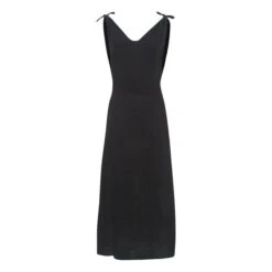 The Knot Linen Dress | Black