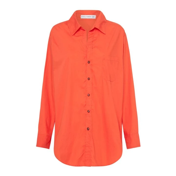 Faithfull The Brand Tropea Shirt | Orange 3 Faithfull The Brand Tropea Shirt | Orange