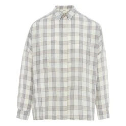 Delima Checked Shirt | Ecru
