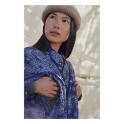 Bandana Breastfeeding Shirt | Blue -A.P.C. Store unnamed file 251