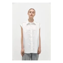 Shirt With Removable Sleeves | White -A.P.C. Store unnamed file 26