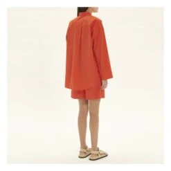 By Malene Birger Derris Organic Cotton Shirt | Corail Orange -A.P.C. Store unnamed file 264