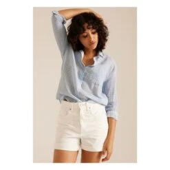 Anita Check Shirt | Light Blue -A.P.C. Store unnamed file 303