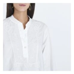 FORTE_FORTE Embroidered Grandad Shirt | Ecru 9 FORTE_FORTE Embroidered Grandad Shirt | Ecru -A.P.C. Store unnamed file 347