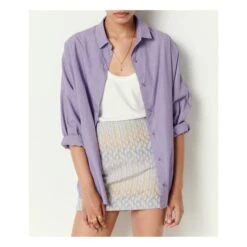 Hinika Striped Shirt | Purple -A.P.C. Store unnamed file 385