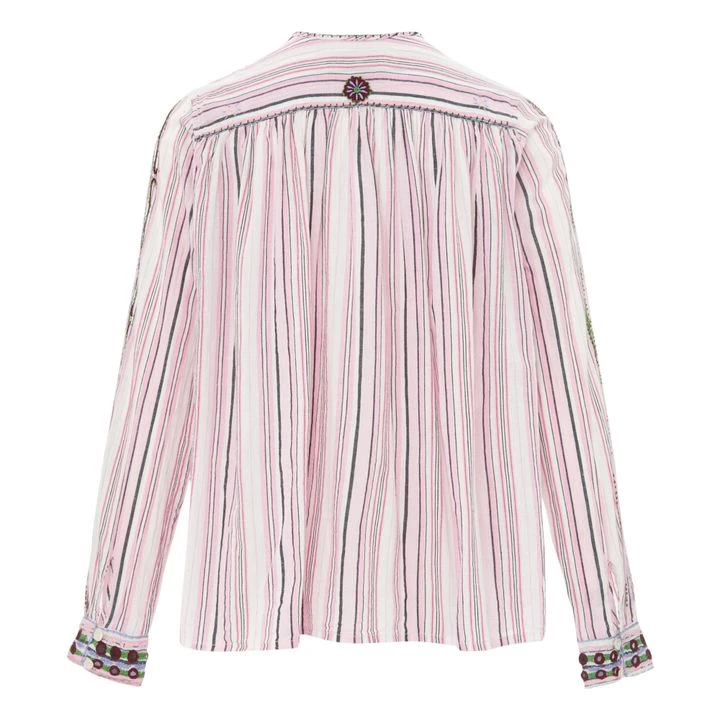 Khadi Mexican Embroidery Cotton Shirt | Pink 9 Khadi Mexican Embroidery Cotton Shirt | Pink - Image 7