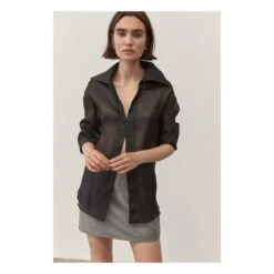 Sheer Silk And Cotton Shirt | Black 18 Sheer Silk And Cotton Shirt | Black -A.P.C. Store unnamed file 420