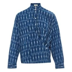 Ikat Shirt | Indigo Blue