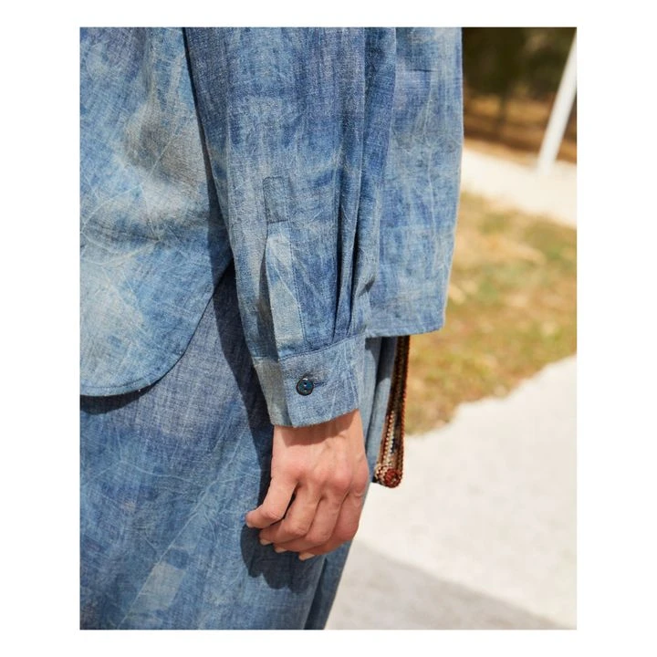 Momoni Tiara Tie-Dye Light Chambray Shirt | Blue 8 Momoni Tiara Tie-Dye Light Chambray Shirt | Blue - Image 6