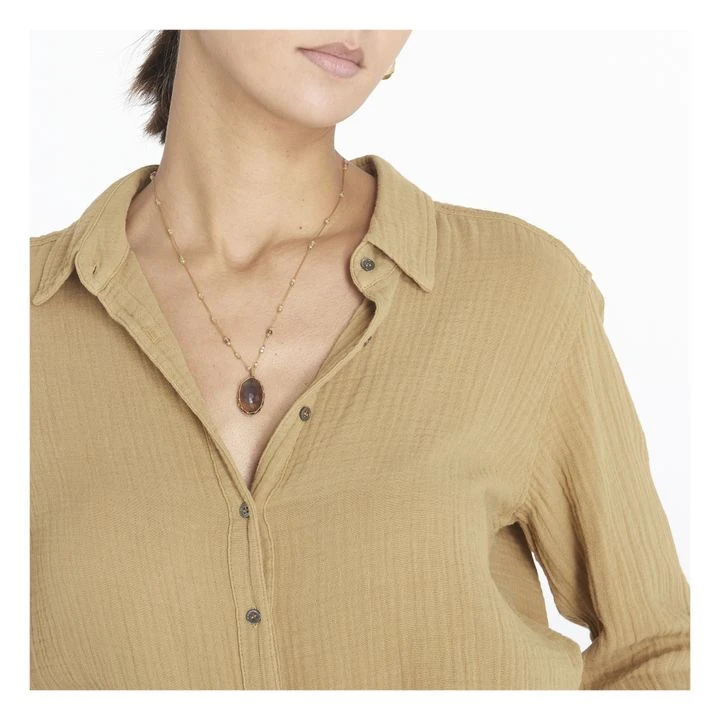 Scout Cotton Muslin Shirt | Sand 5 Scout Cotton Muslin Shirt | Sand - Image 3