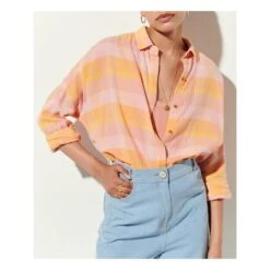 Delima Checked Shirt | Orange -A.P.C. Store unnamed file 527