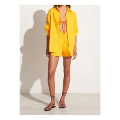 Faithfull The Brand Daija Shirt | Lemon Yellow