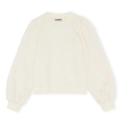 Ganni Isoli Software Organic Cotton Sweatshirt | Ecru