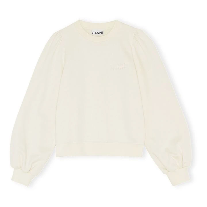 Ganni Isoli Software Organic Cotton Sweatshirt | Ecru 3 Ganni Isoli Software Organic Cotton Sweatshirt | Ecru