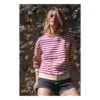 Nautical Organic Cotton Striped Sweater - Women’s Collection | Fuchsia