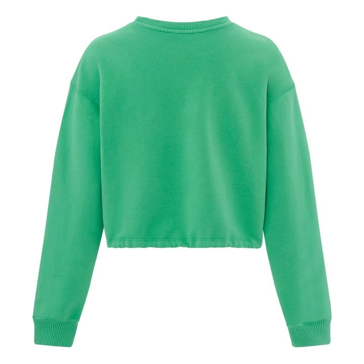 Organic Fleece Tie Sweatshirt | Green 4 Organic Fleece Tie Sweatshirt | Green - Image 2