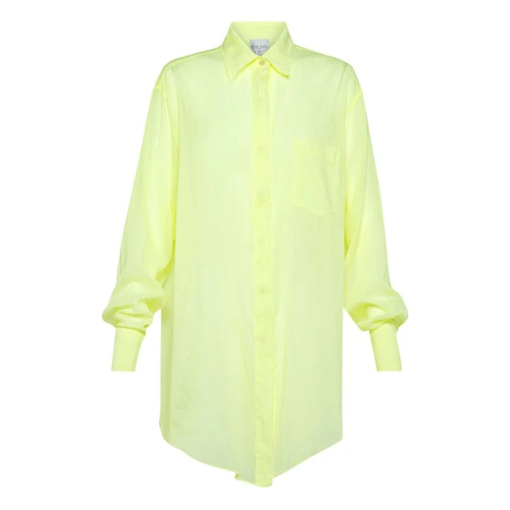 FORTE_FORTE Silk And Cotton Voile Oversize Shirt | Fluorescent Yellow