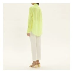 FORTE_FORTE Silk And Cotton Voile Oversize Shirt | Fluorescent Yellow -A.P.C. Store unnamed file 75