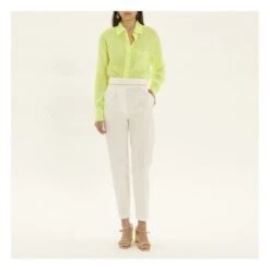 FORTE_FORTE Silk And Cotton Voile Oversize Shirt | Fluorescent Yellow -A.P.C. Store unnamed file 77