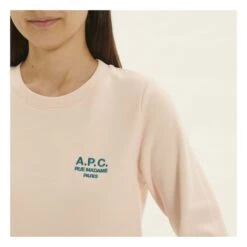 A.P.C. Skye Organic Cotton Sweatshirt | Pale Pink -A.P.C. Store unnamed file 793