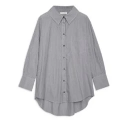 ANINE BING Mika Striped Shirt | Grey