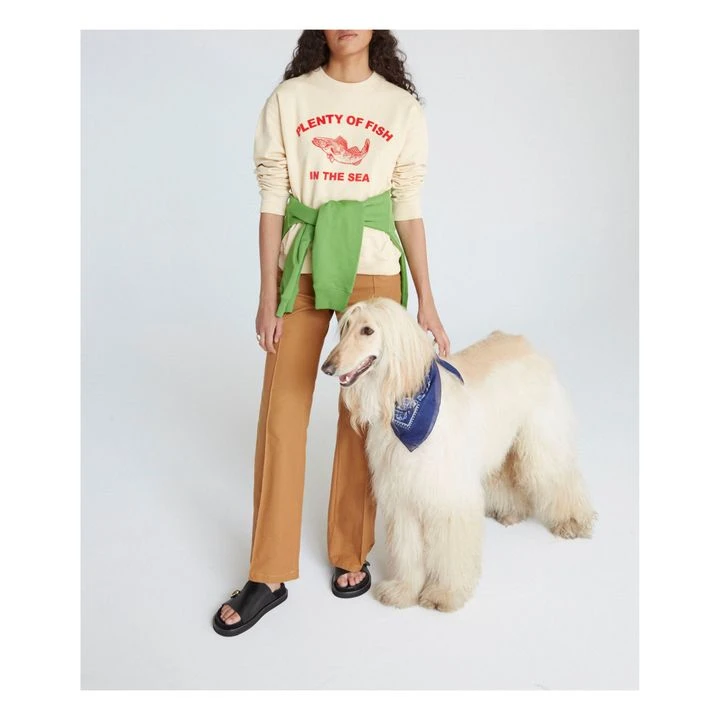 Louis Fish Organic Cotton Sweatshirt | Pale Yellow 4 Louis Fish Organic Cotton Sweatshirt | Pale Yellow - Image 2