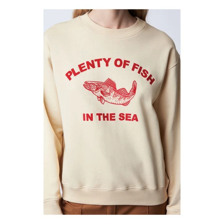 Louis Fish Organic Cotton Sweatshirt | Pale Yellow 6 Louis Fish Organic Cotton Sweatshirt | Pale Yellow - Image 4
