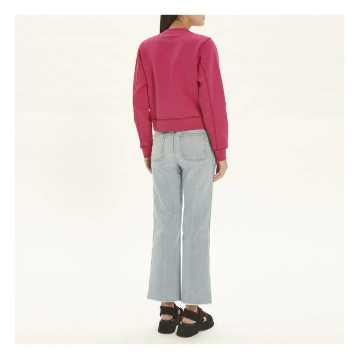 Isoli Ganni Rock Organic Cotton Sweatshirt | Fuchsia 5 Isoli Ganni Rock Organic Cotton Sweatshirt | Fuchsia - Image 3