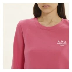 A.P.C. Skye Organic Cotton Sweatshirt | Pink -A.P.C. Store unnamed file 851