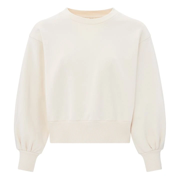 Boxy Organic Fleece Sweatshirt | Off White 3 Boxy Organic Fleece Sweatshirt | Off White