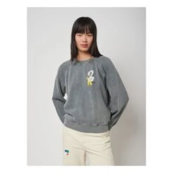 Bobo Choses Pelican Organic Cotton Sweatshirt | Charcoal Grey -A.P.C. Store unnamed file 989