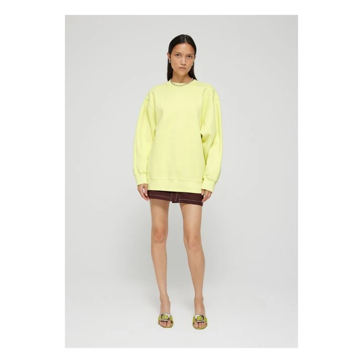 Oversized Organic Cotton Sweatshirt | Lemon Yellow 4 Oversized Organic Cotton Sweatshirt | Lemon Yellow - Image 2