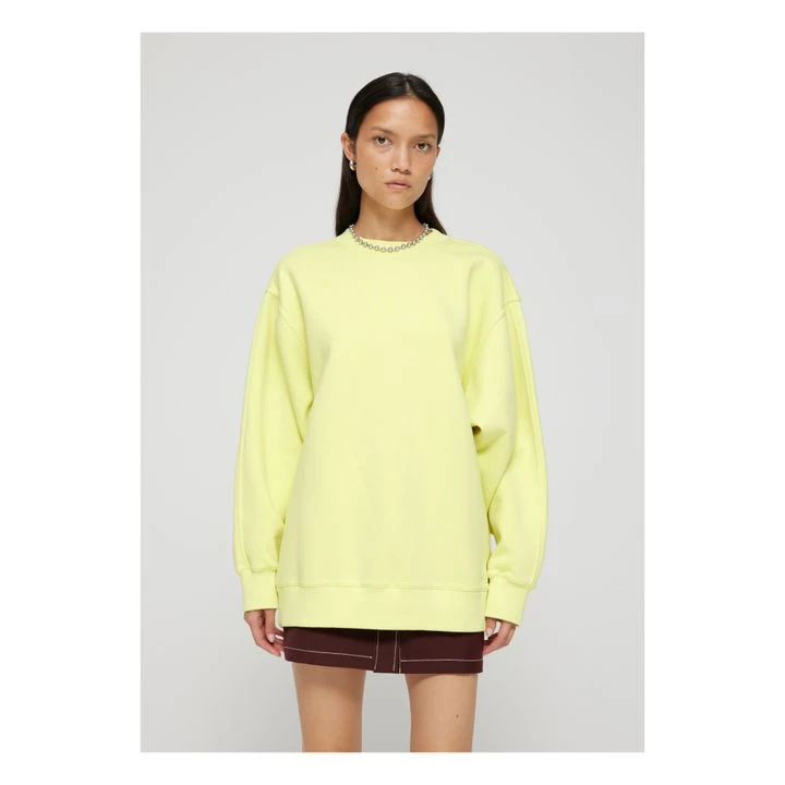 Oversized Organic Cotton Sweatshirt | Lemon Yellow 5 Oversized Organic Cotton Sweatshirt | Lemon Yellow - Image 3