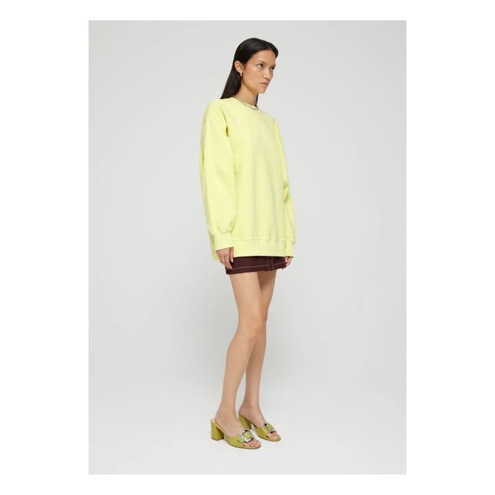 Oversized Organic Cotton Sweatshirt | Lemon Yellow 6 Oversized Organic Cotton Sweatshirt | Lemon Yellow - Image 4