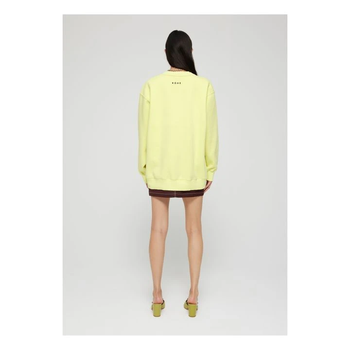 Oversized Organic Cotton Sweatshirt | Lemon Yellow 7 Oversized Organic Cotton Sweatshirt | Lemon Yellow - Image 5